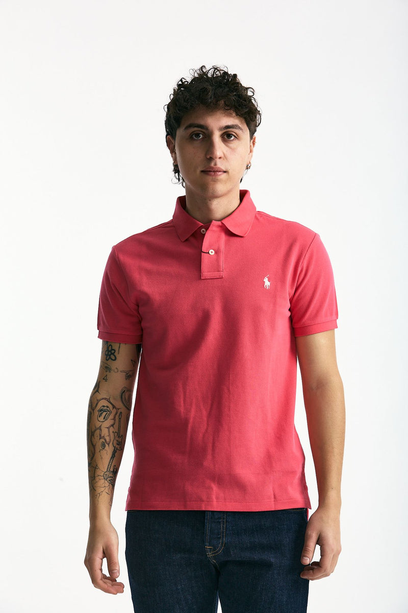 Polo Slim-Fit in cotone piquet fucsia men Polo ralph lauren - 1