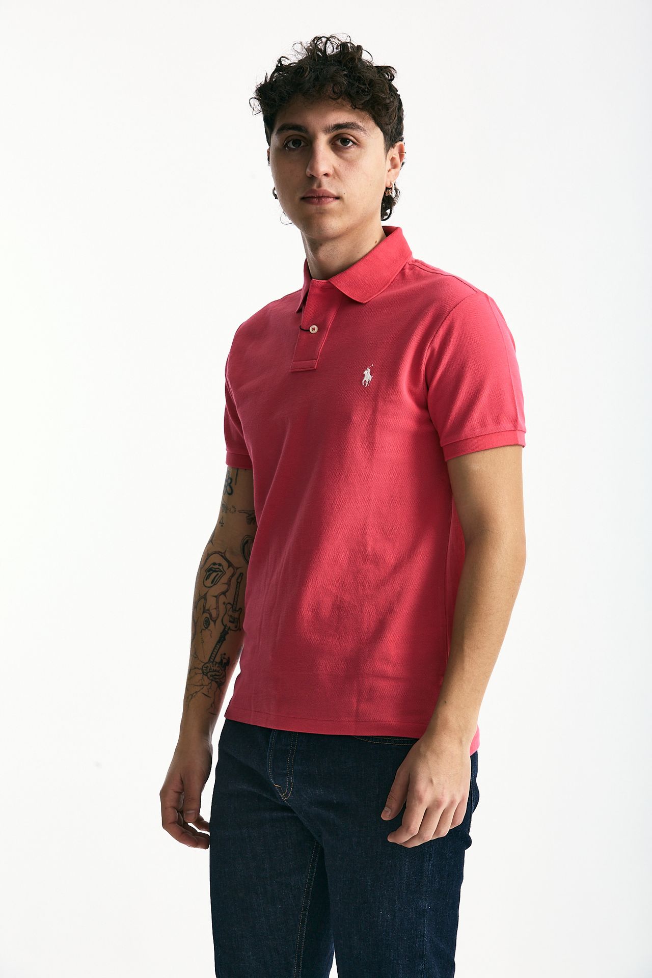 Polo Slim-Fit in cotone piquet fucsia men Polo ralph lauren - 4
