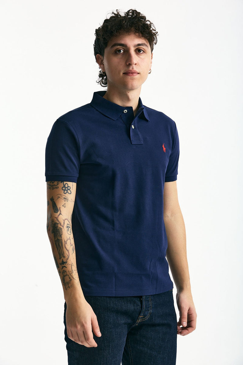 Polo Slim-Fit in cotone piquet blu men Polo ralph lauren - 1