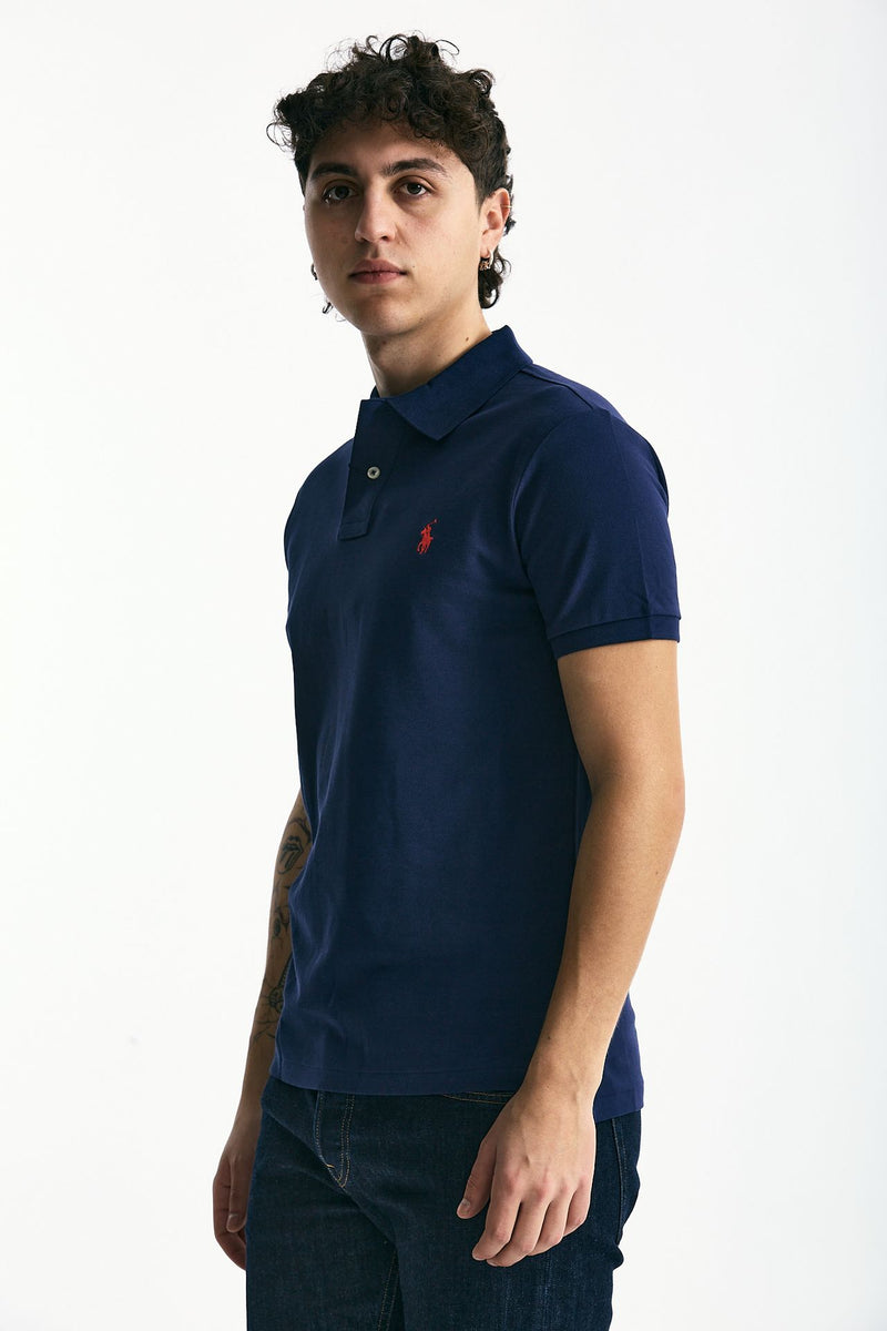 Polo Slim-Fit in cotone piquet blu men Polo ralph lauren - 4