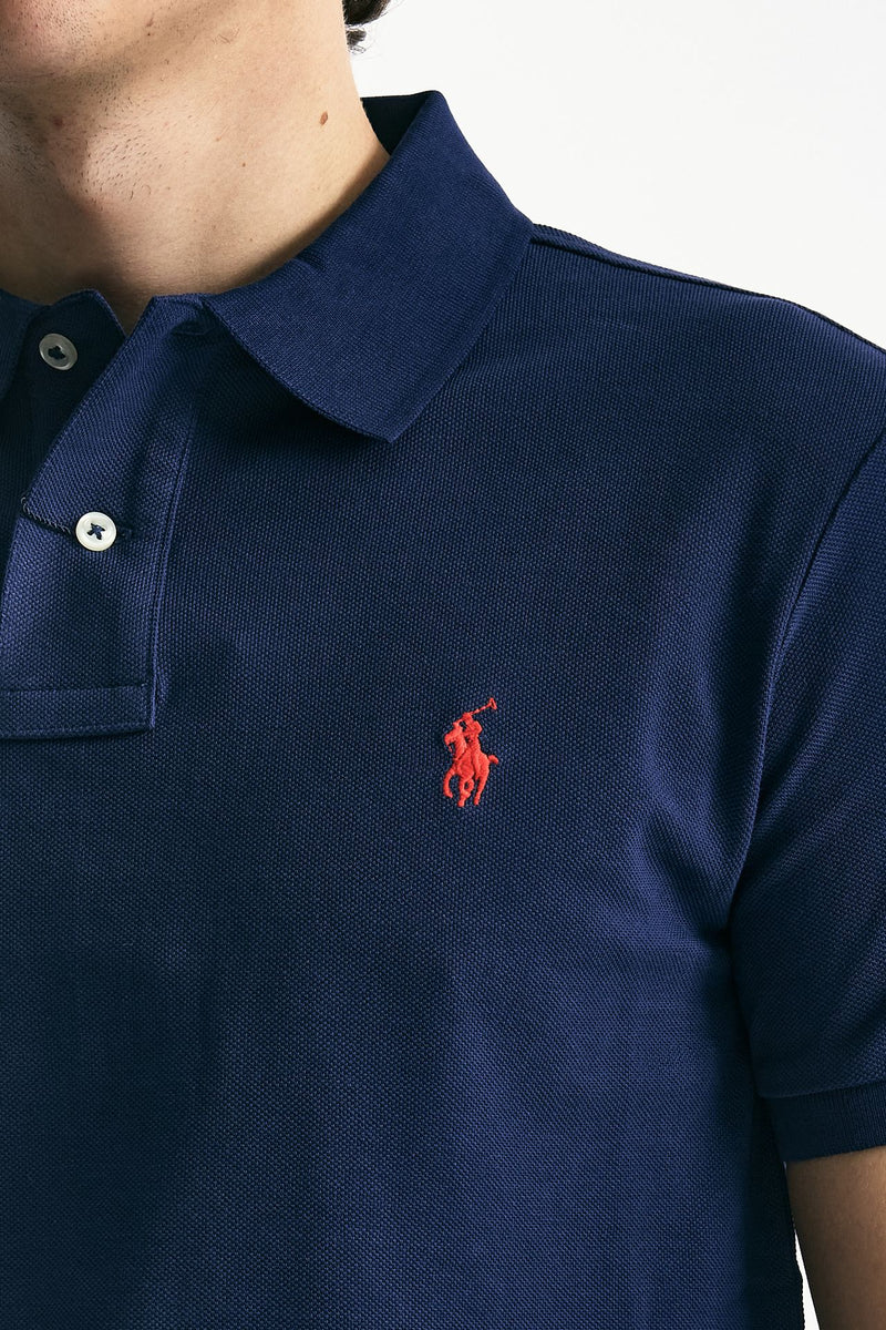 Polo Slim-Fit in cotone piquet blu men Polo ralph lauren - 5