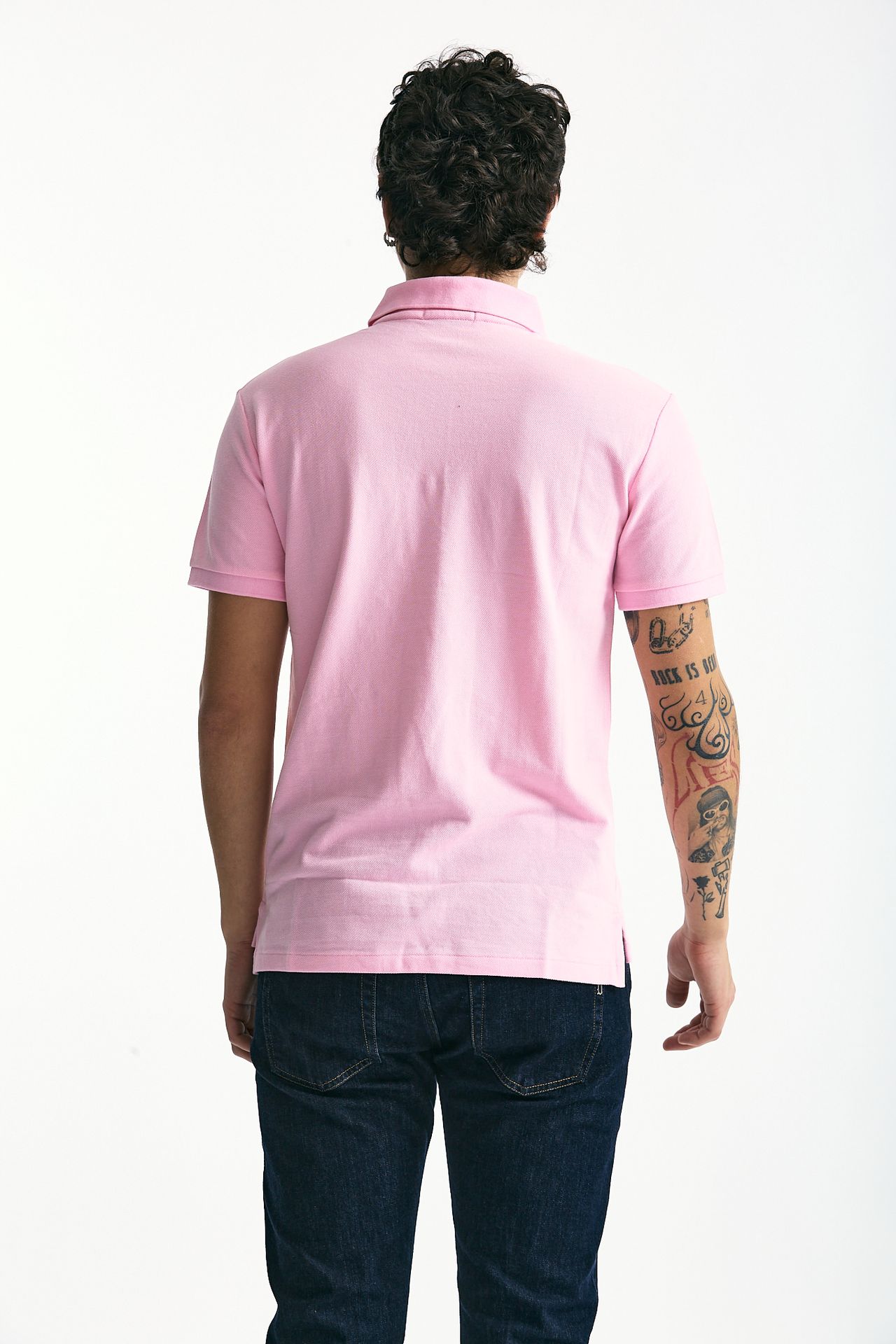 Polo Slim-Fit in cotone piquet rosa men Polo ralph lauren - 4