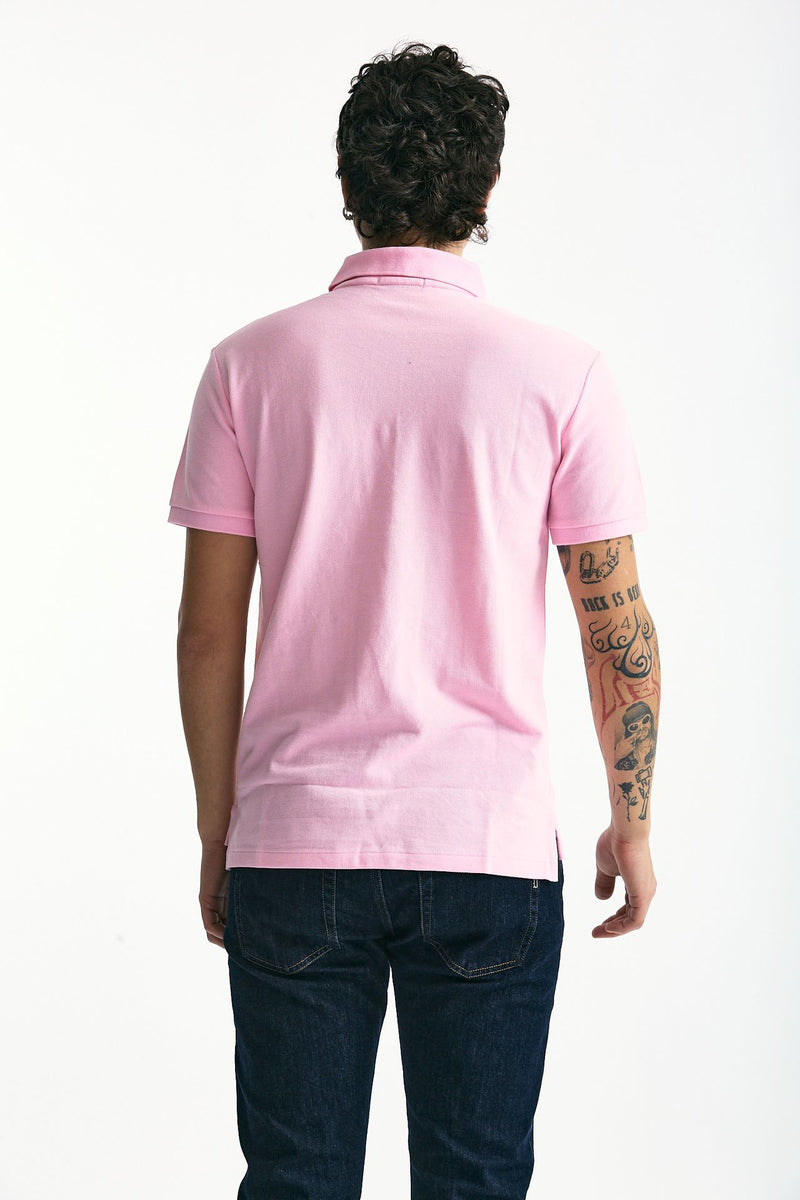 Polo Slim-Fit in cotone piquet rosa men Polo ralph lauren - 4