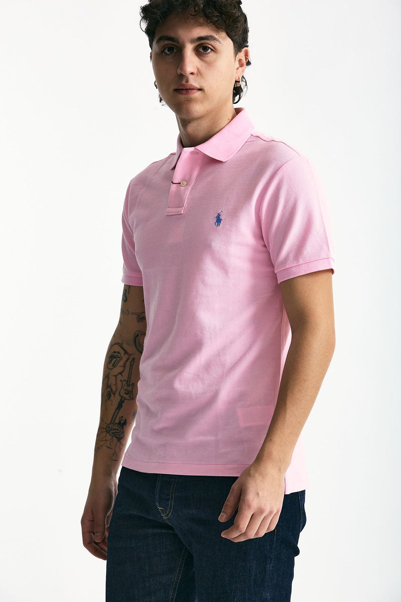 Polo Slim-Fit in cotone piquet rosa men Polo ralph lauren - 1