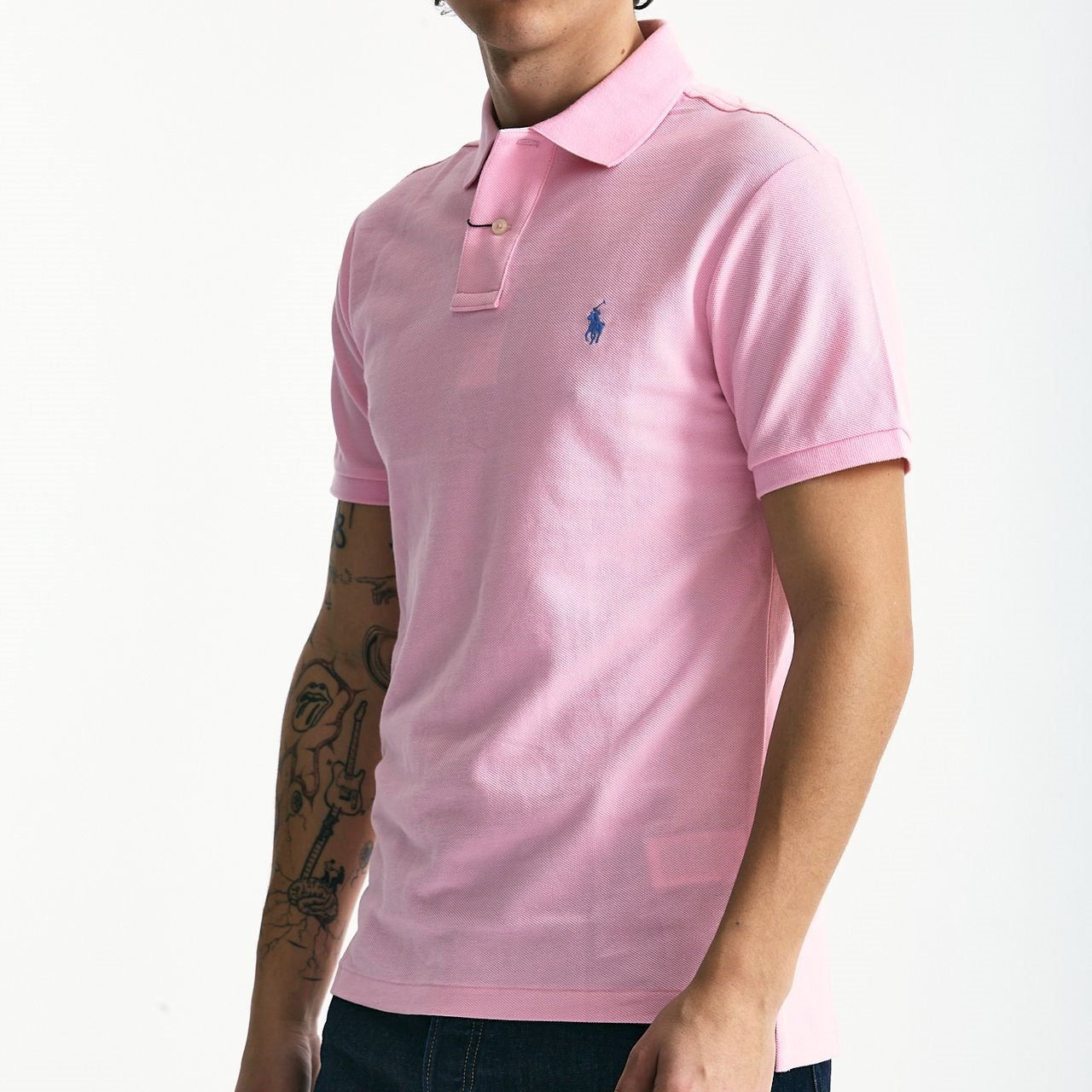Polo Slim-Fit in cotone piquet rosa men Polo ralph lauren - 6