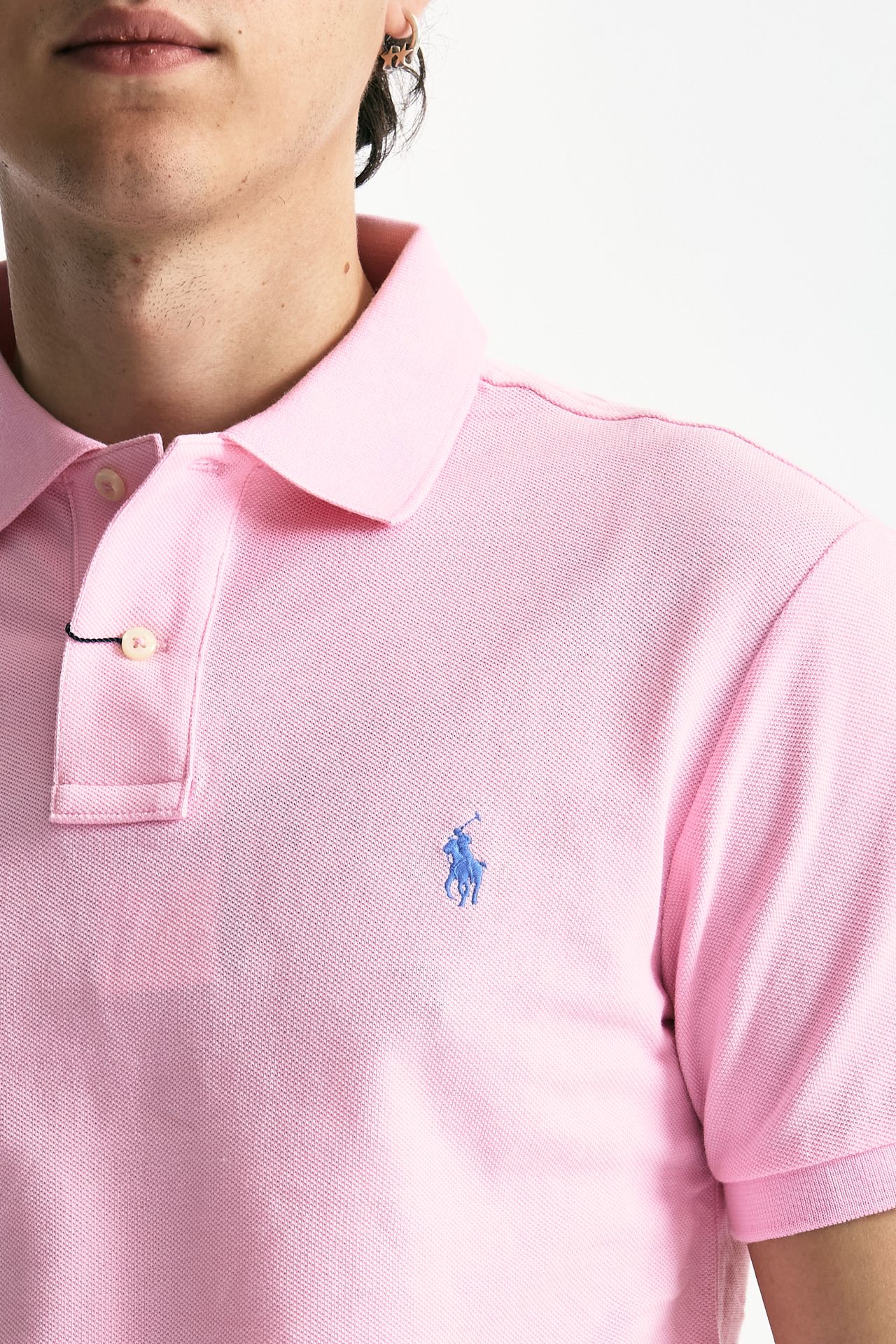 Polo Slim-Fit in cotone piquet rosa men Polo ralph lauren - 5
