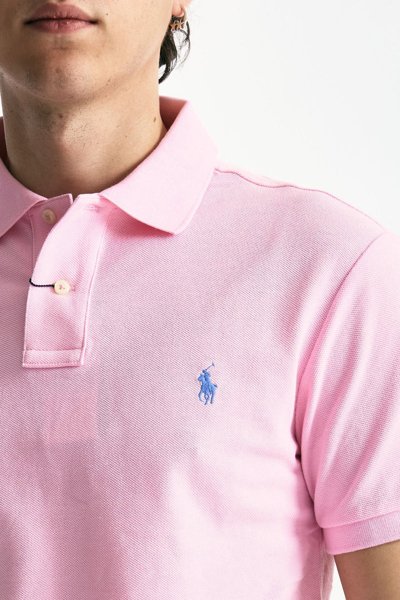 Polo Slim-Fit in cotone piquet rosa men Polo ralph lauren - 5
