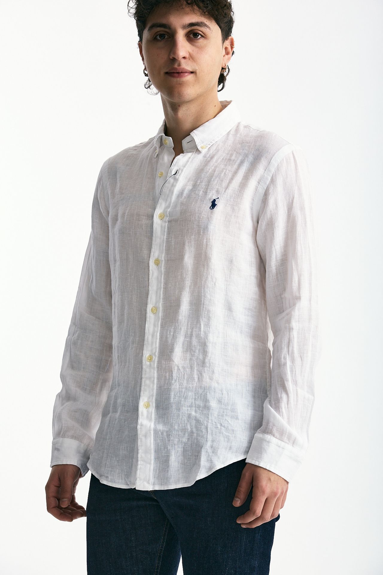 Camicia in lino bianco men Polo ralph lauren - 4