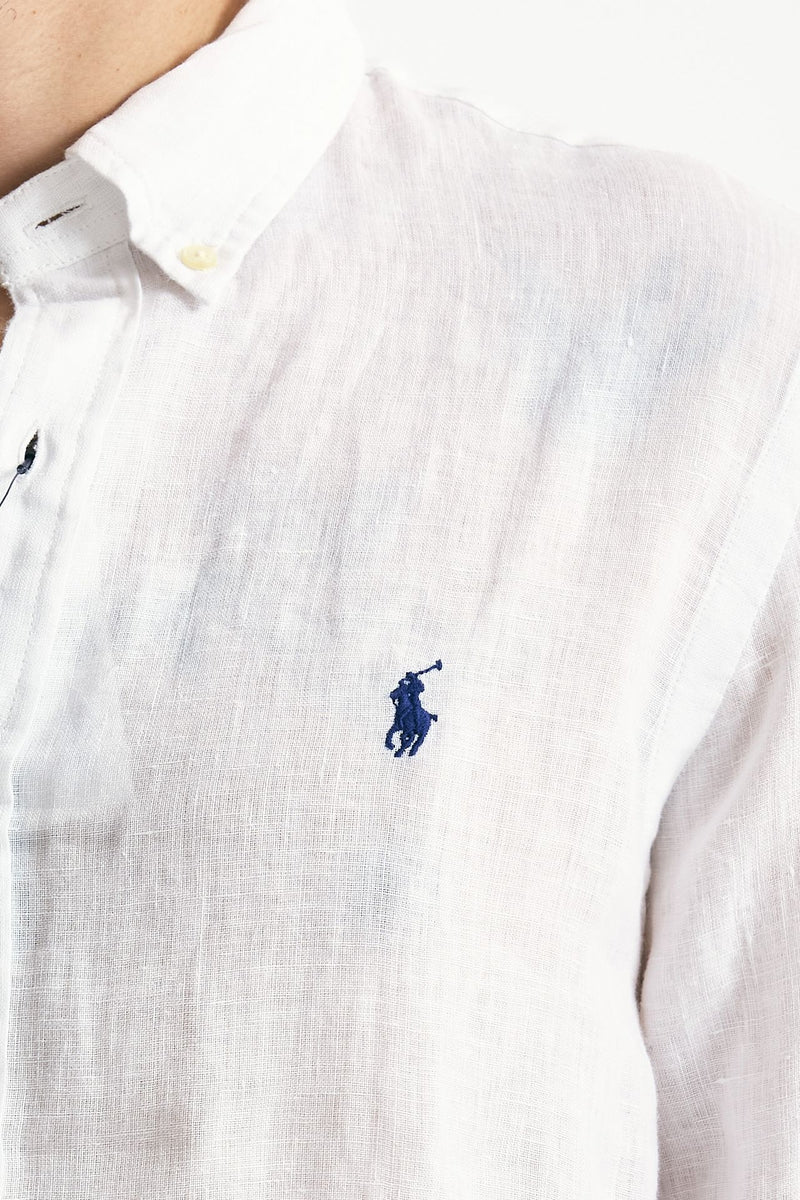 Camicia in lino bianco men Polo ralph lauren - 5