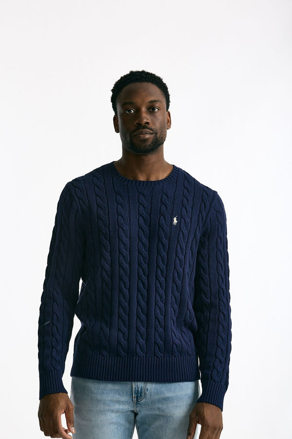 Maglia in cotone blu men Polo ralph lauren