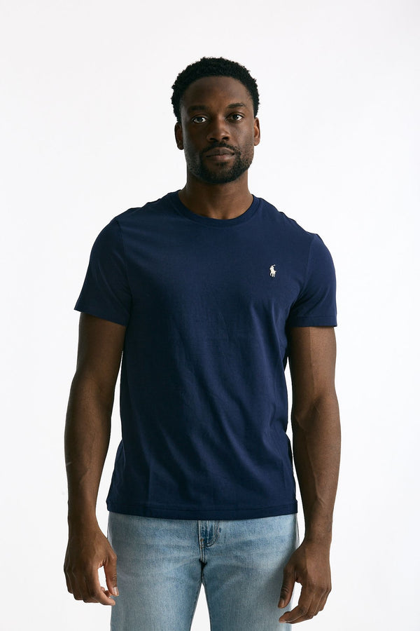 T-shirt Custom Slim-Fit in cotone blu men Polo ralph lauren