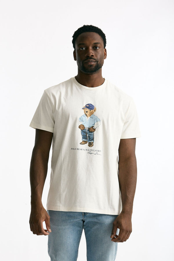 T-shirt classic fit in cotone bianco men Polo ralph lauren
