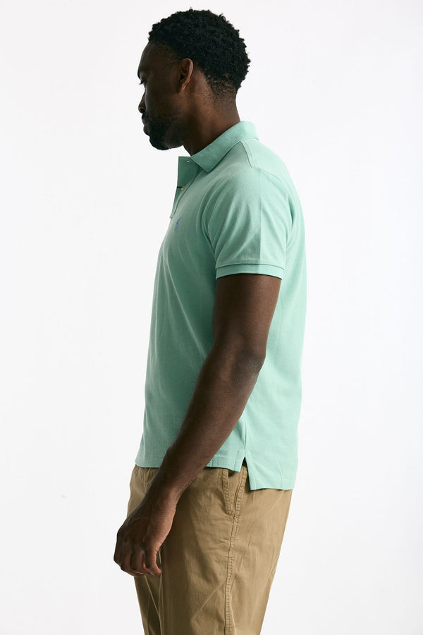 Polo in cotone piquet verde acqua men Polo ralph lauren