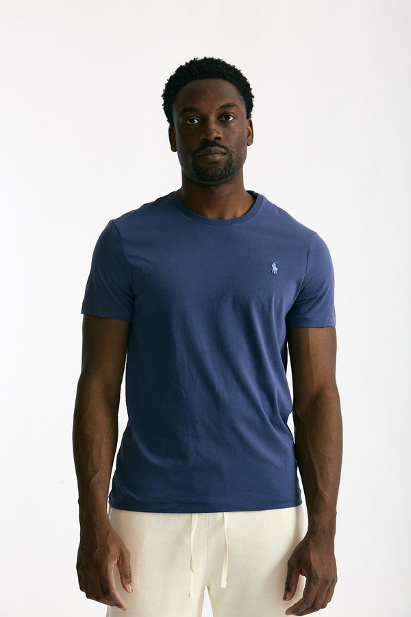T-shirt in cotone blu chiaro men Polo ralph lauren