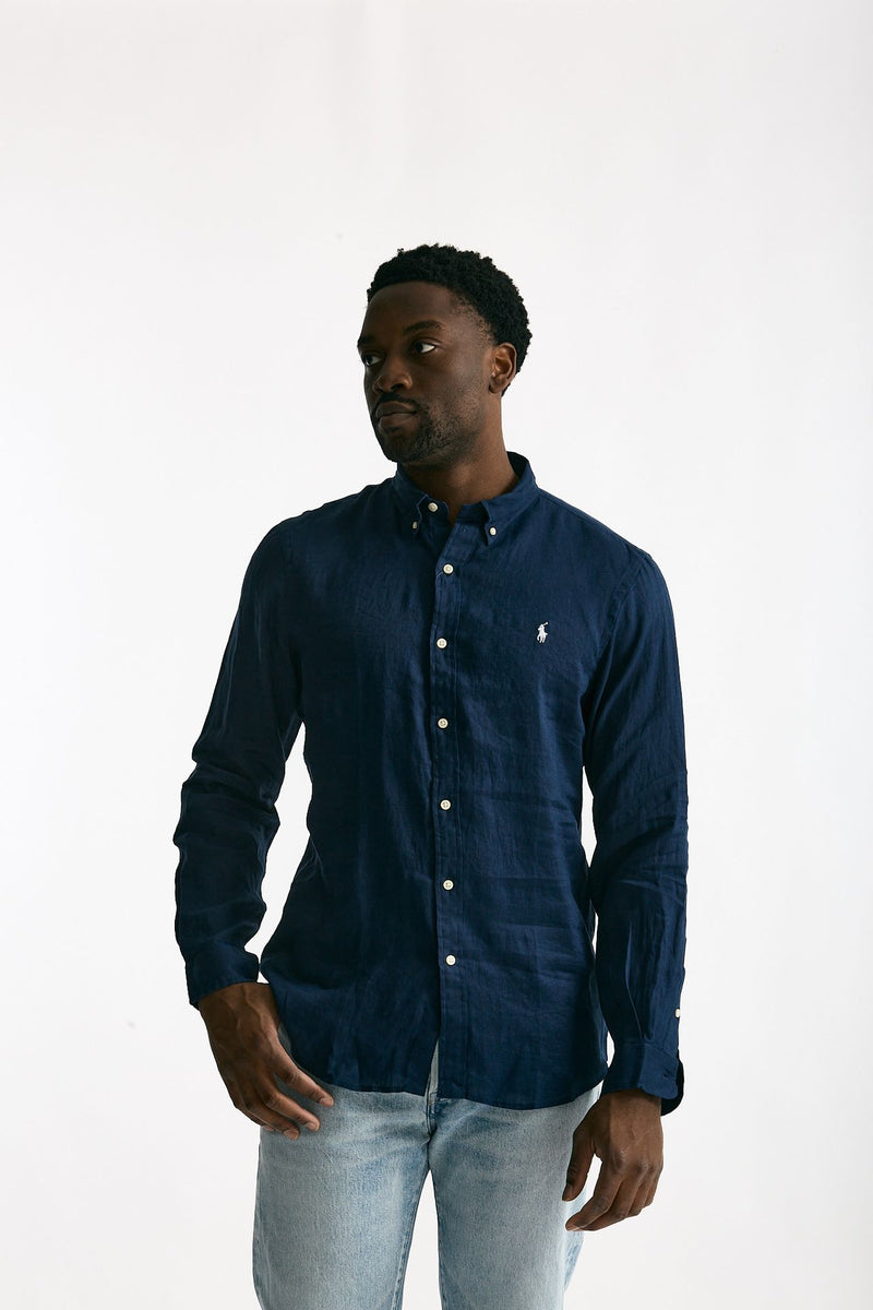 Camicia in lino blu men Polo ralph lauren - 1