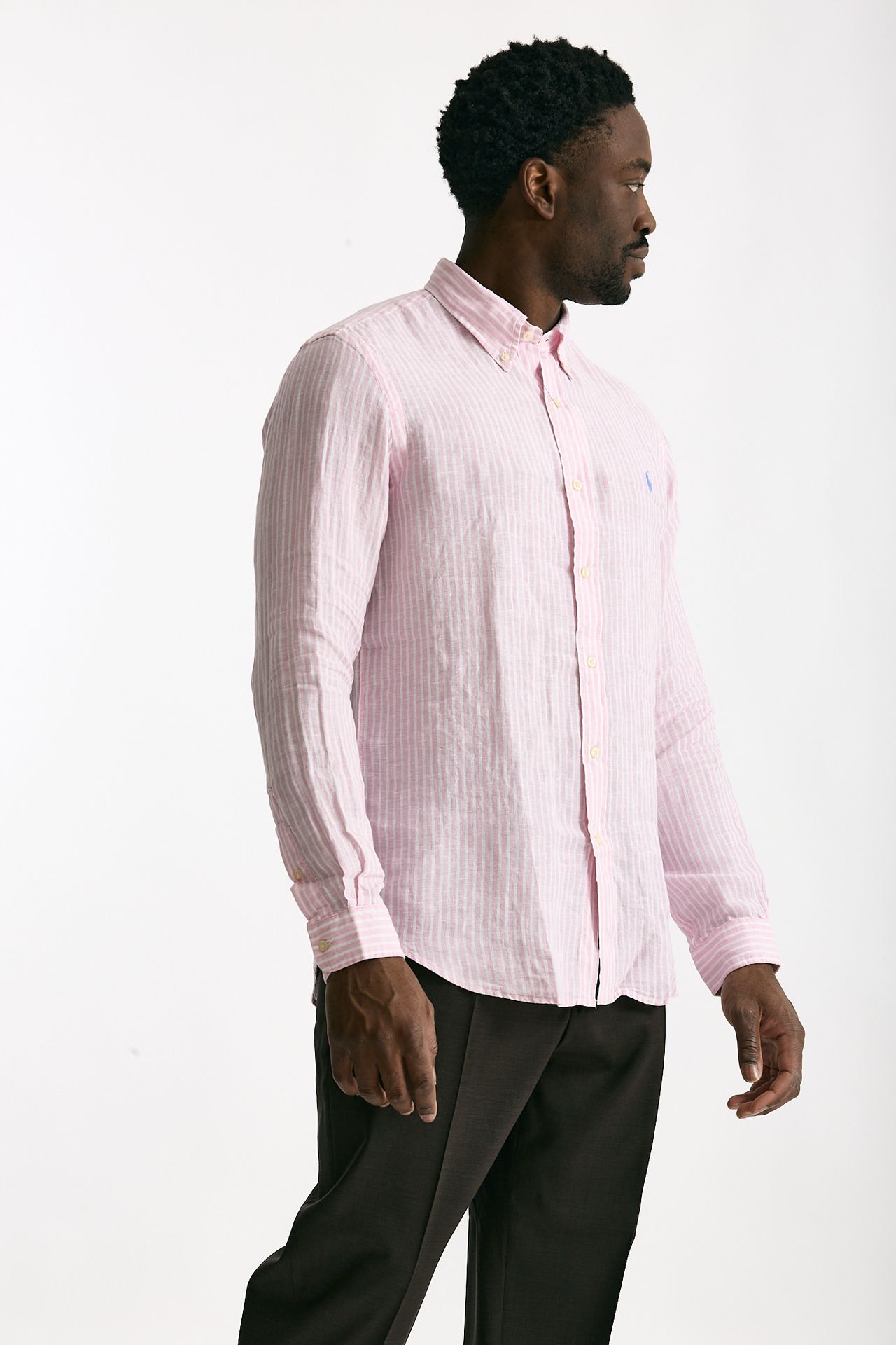 Camicia in lino bianco e rosa men Polo ralph lauren - 1
