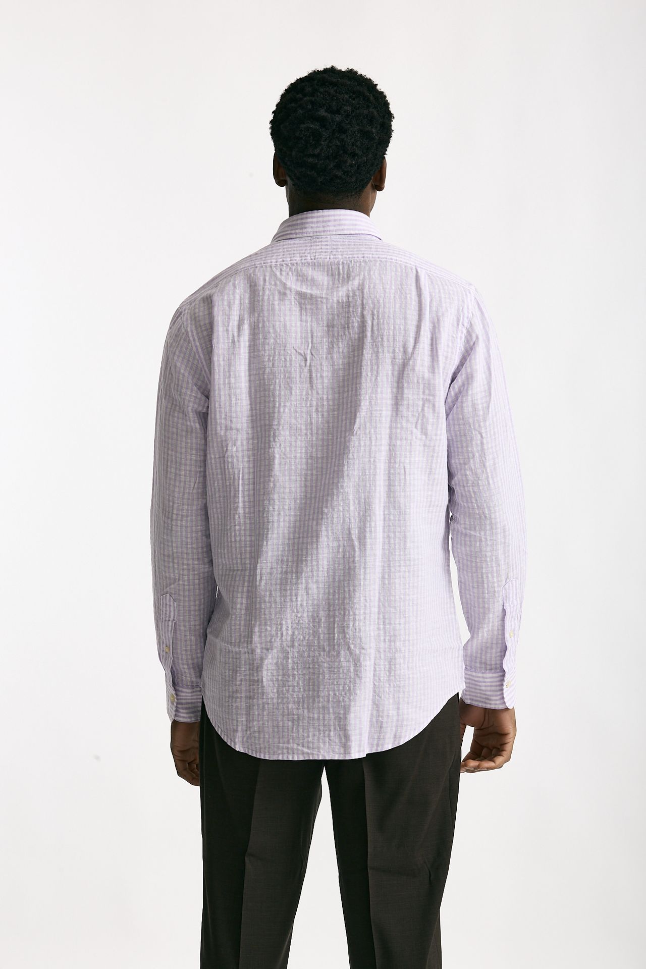 Camicia in lino bianco e lilla men Polo ralph lauren - 3