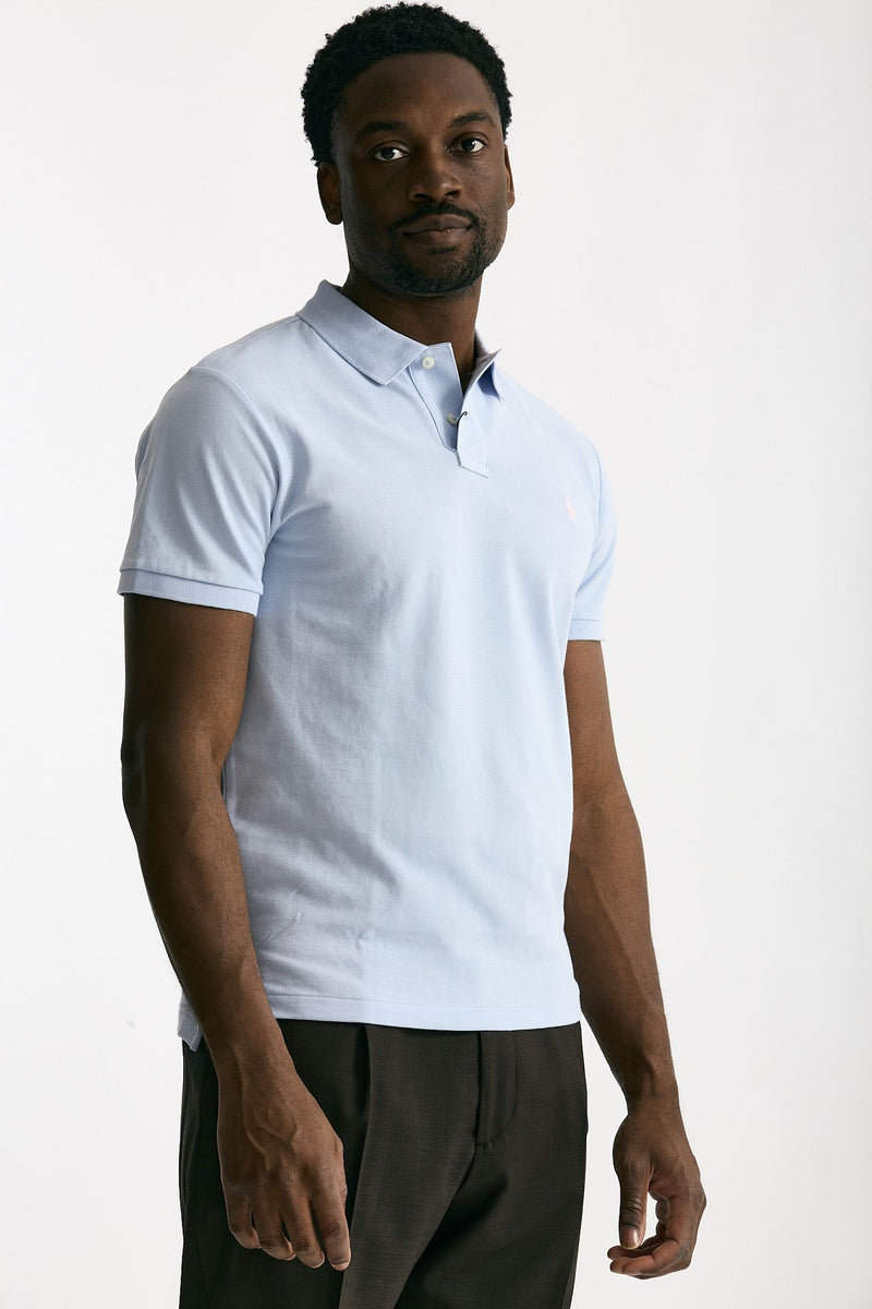 Polo in cotone piquet azzurro men Polo ralph lauren - 1