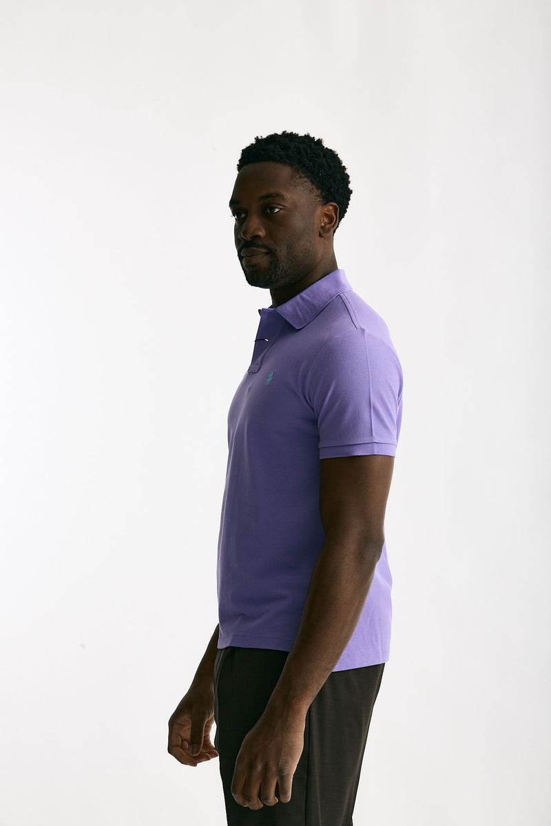 Polo in cotone piquet viola chiaro men Polo ralph lauren - 3