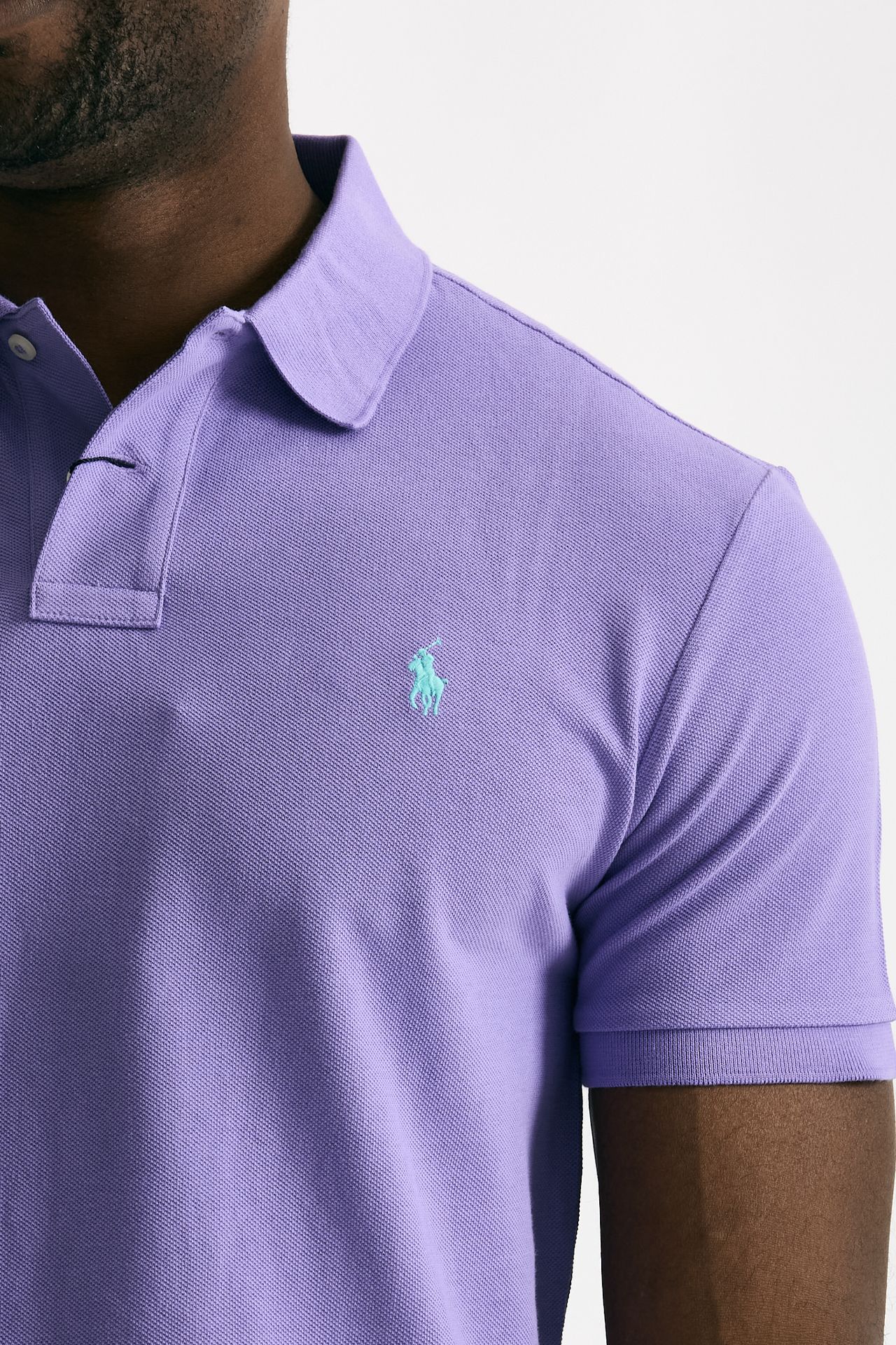 Polo in cotone piquet viola chiaro men Polo ralph lauren - 4