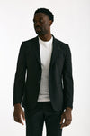 Abito monopetto nero Lana stretch men Santaniello - 1