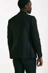 Abito monopetto nero Lana stretch men Santaniello - 3