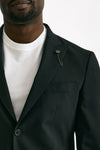 Abito monopetto nero Lana stretch men Santaniello - 5