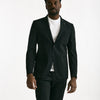 Abito monopetto nero Lana stretch men Santaniello - 10