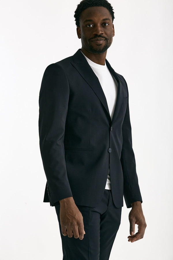 Abito monopetto blu Lana stretch men Santaniello
