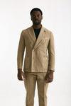 Abito doppiopetto beige Cotone e lino lavato men Santaniello - 6