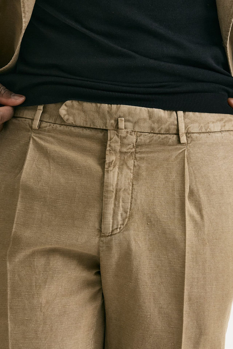 Abito doppiopetto beige Cotone e lino lavato men Santaniello - 8