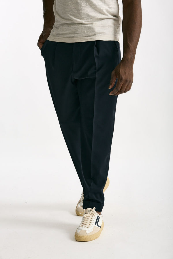 Pantalone in lana ferma blu men Santaniello