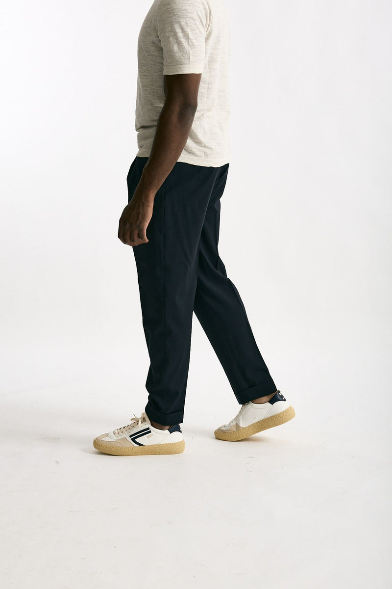Pantalone in lana ferma blu men Santaniello - 3