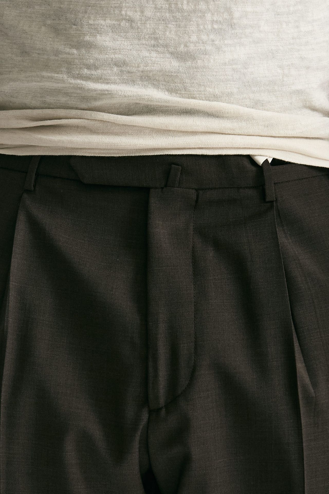 Pantalone in lana ferma marrone men Santaniello - 5