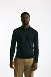 Polo BRADWELL in cotone sea island nero men John smedley - 1