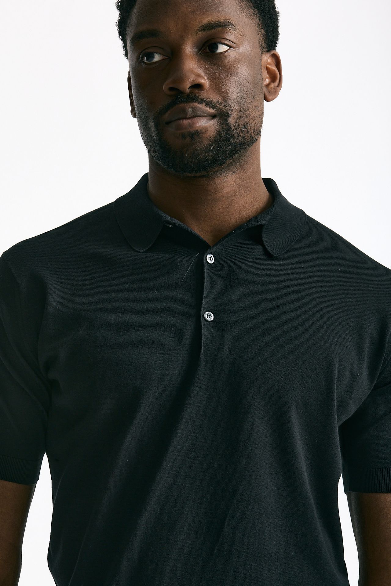 Polo ADRIAN in cotone sea island nero men John smedley - 5