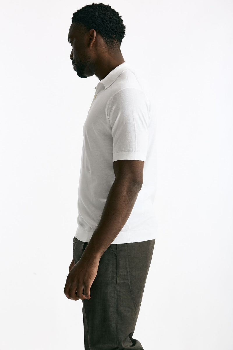 Polo ADRIAN in cotone sea island bianco men John smedley - 1