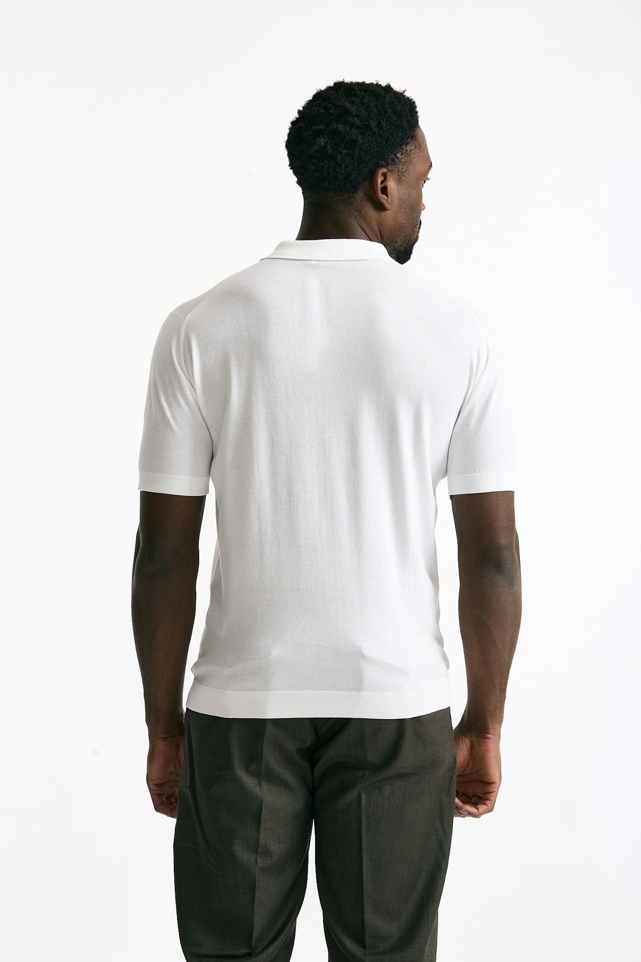 Polo ADRIAN in cotone sea island bianco men John smedley - 3