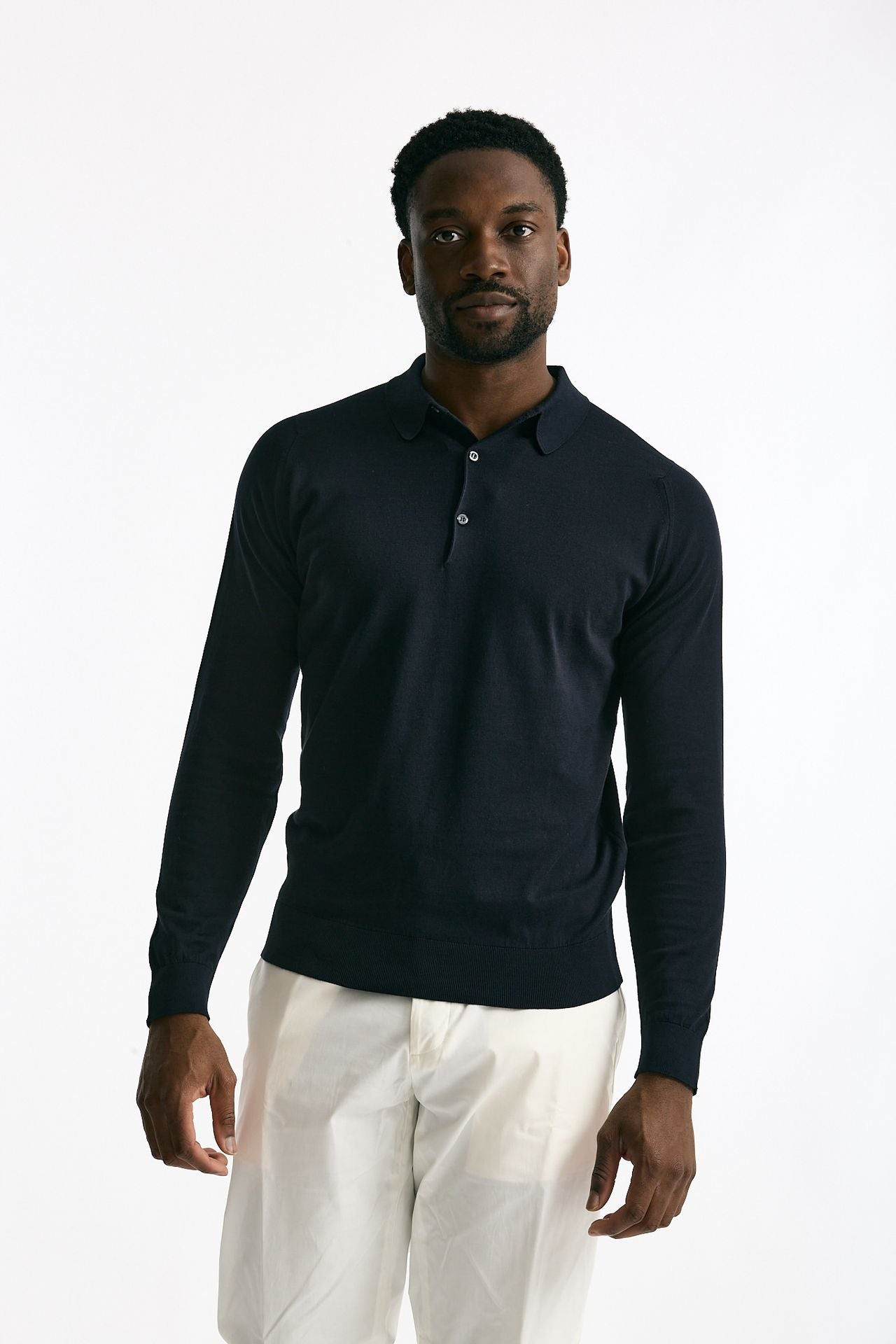 Polo BRADWELL in cotone sea island blu men John smedley - 2