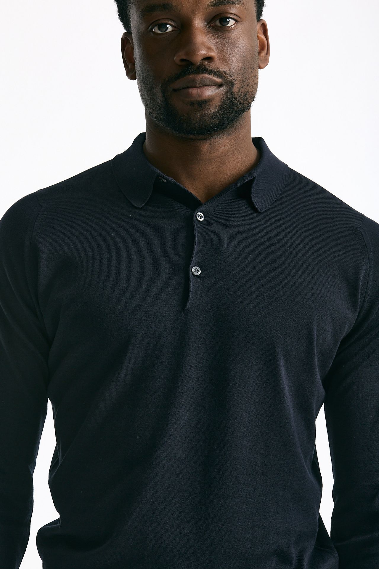 Polo BRADWELL in cotone sea island blu men John smedley - 4