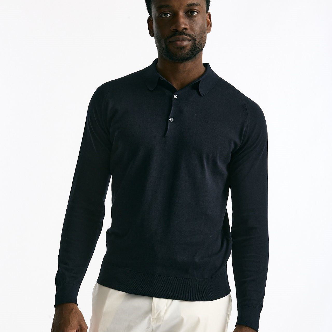 Polo BRADWELL in cotone sea island blu men John smedley - 6