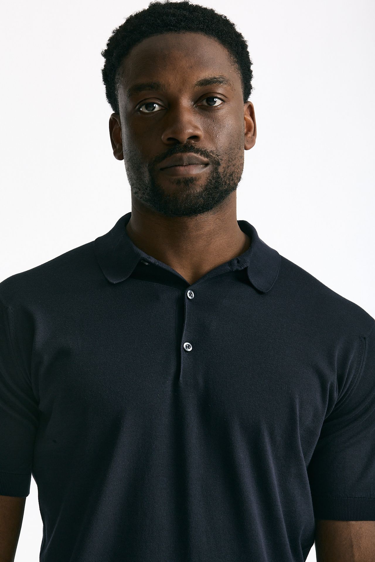 Polo ADRIAN in cotone sea island blu men John smedley - 5