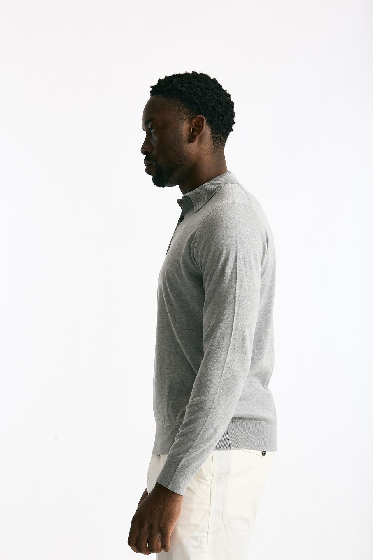 Polo BRADWELL in cotone sea island grigio men John smedley - 1