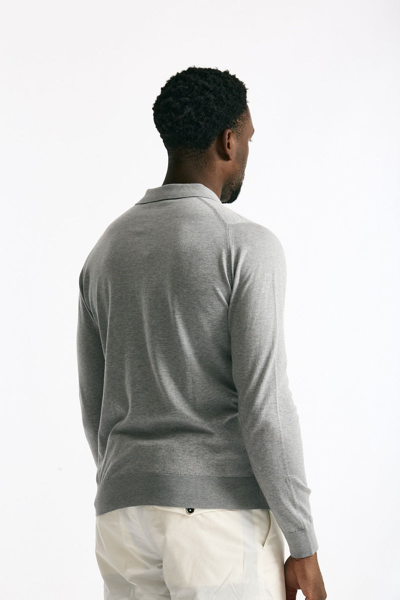 Polo BRADWELL in cotone sea island grigio men John smedley - 3