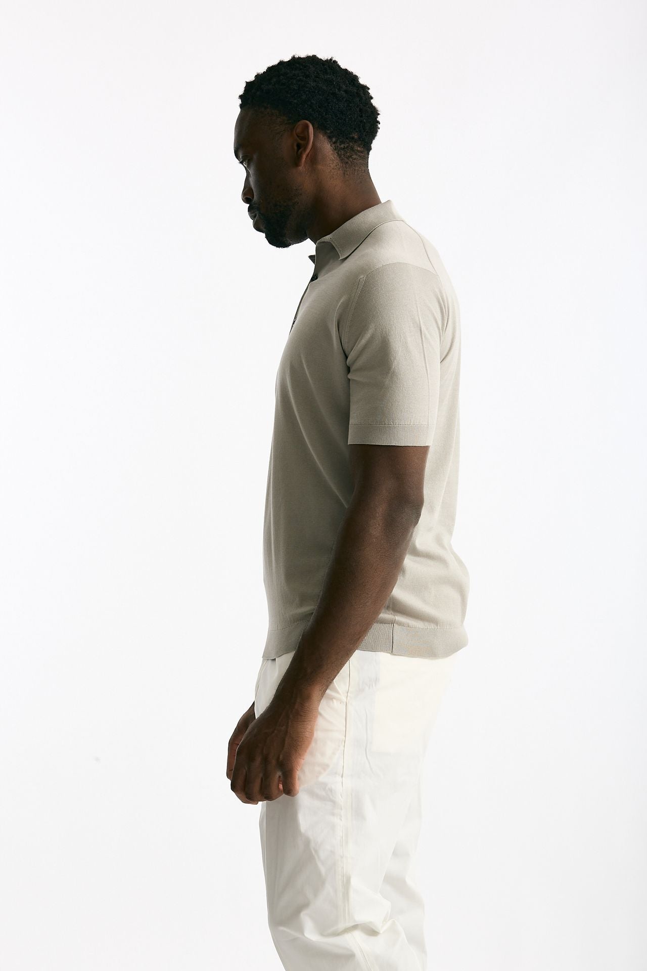 Polo ADRIAN in cotone sea island beige men John smedley - 3