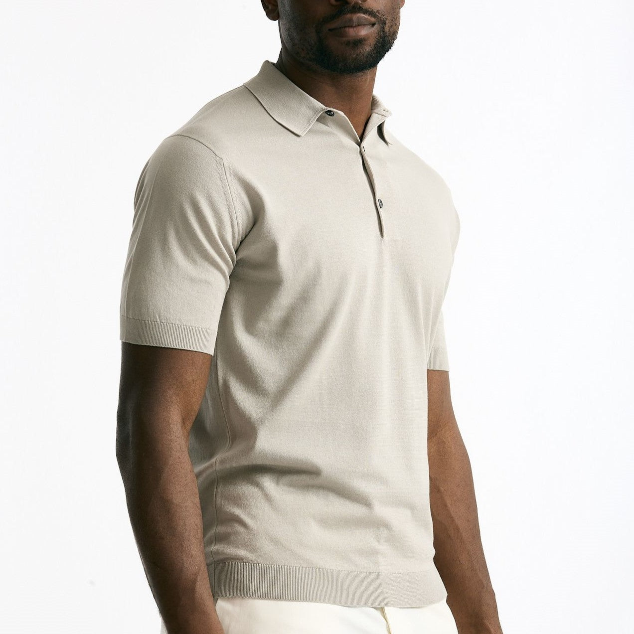 Polo ADRIAN in cotone sea island beige men John smedley - 6