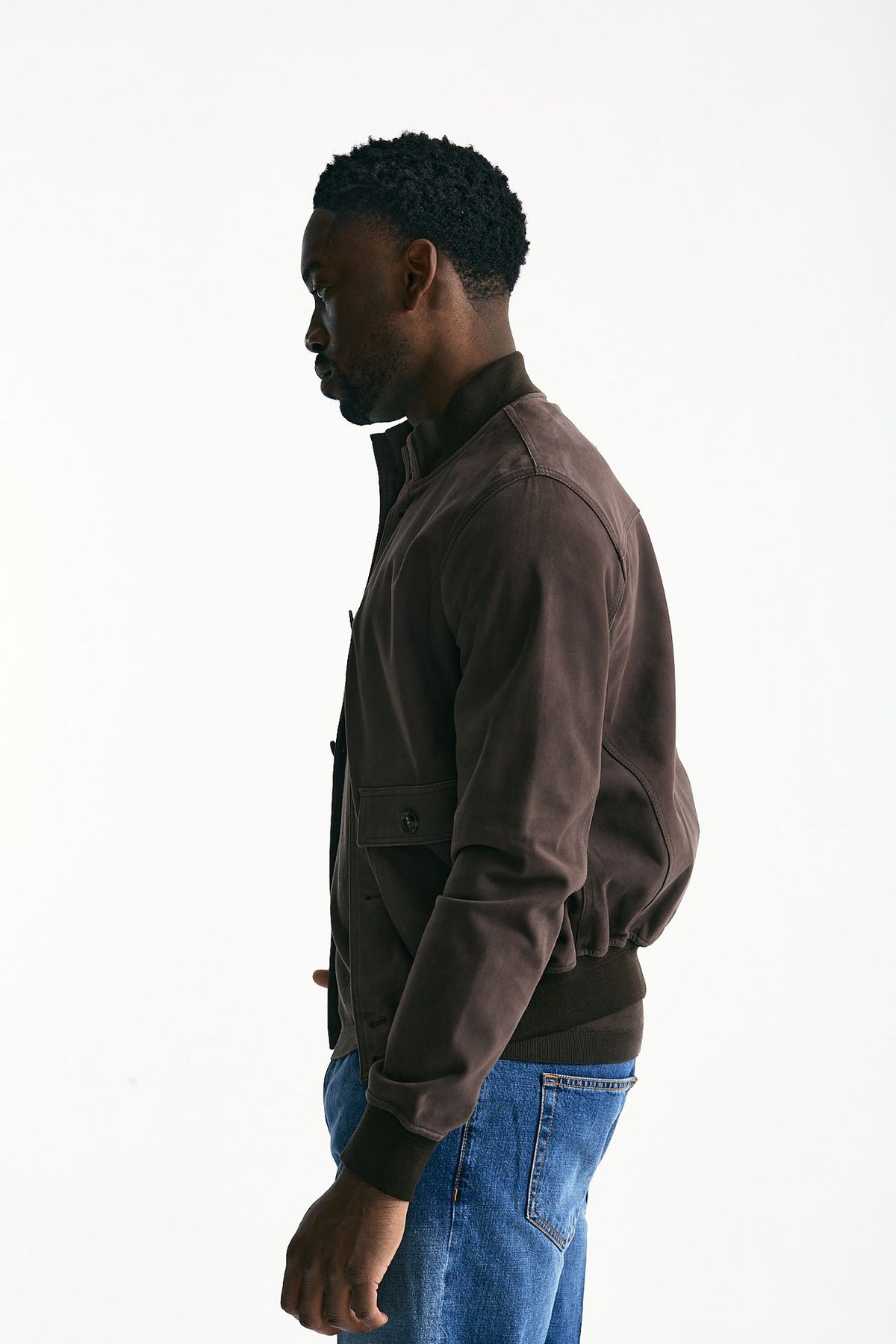 Giubbino NEW ORLEANS-SUEDE in pelle scamosciata marrone men Stewart - 2