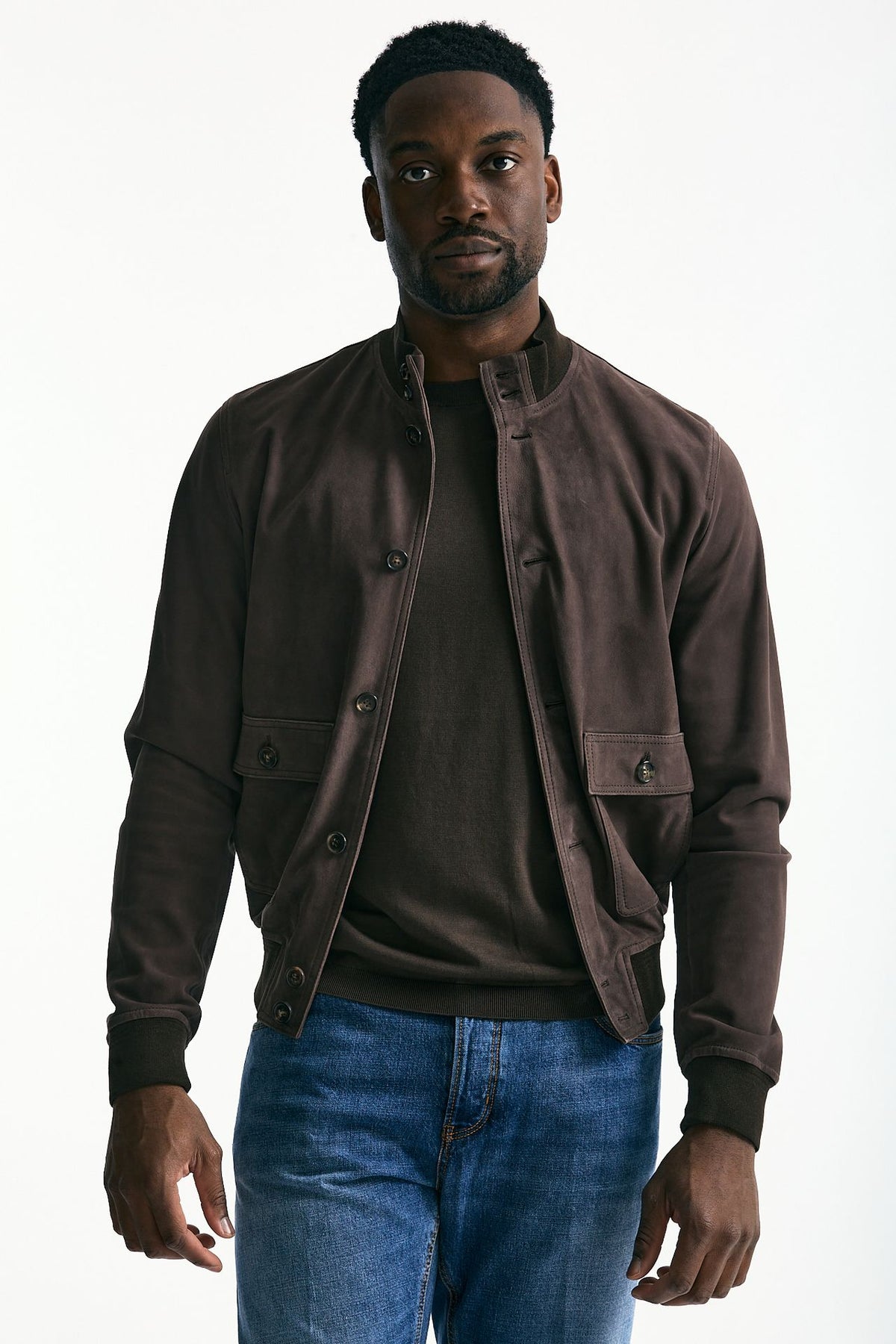 Giubbino NEW ORLEANS-SUEDE in pelle scamosciata marrone men Stewart - 5