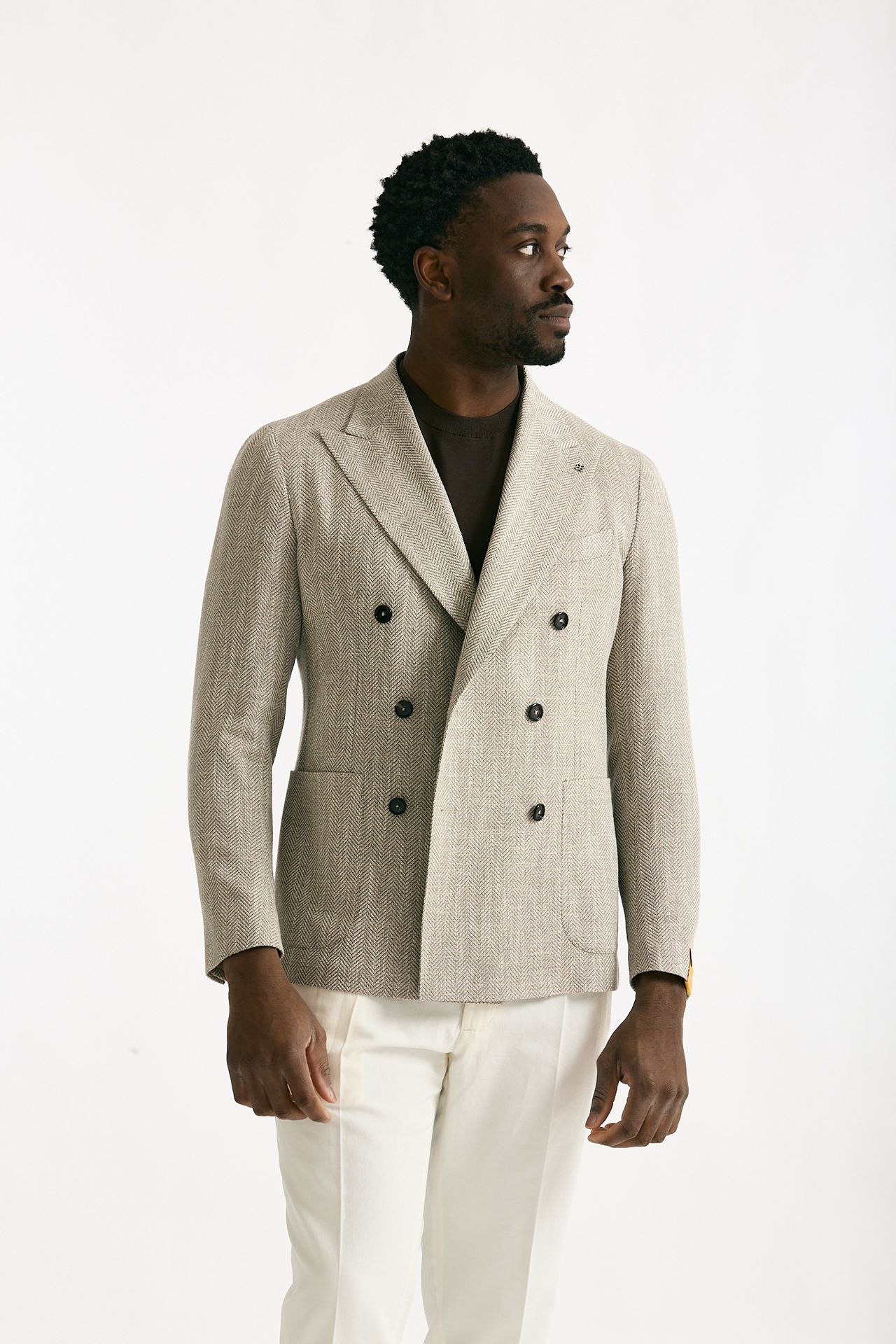 Giacca doppiopetto MONTECARLO spinato beige men Tagliatore - 2