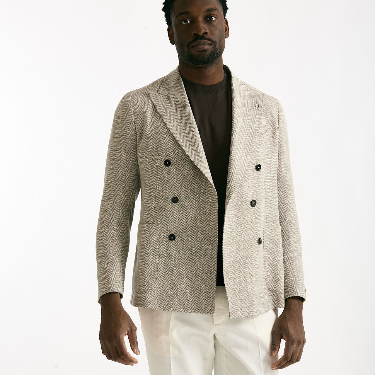 Giacca doppiopetto MONTECARLO spinato beige men Tagliatore - 8